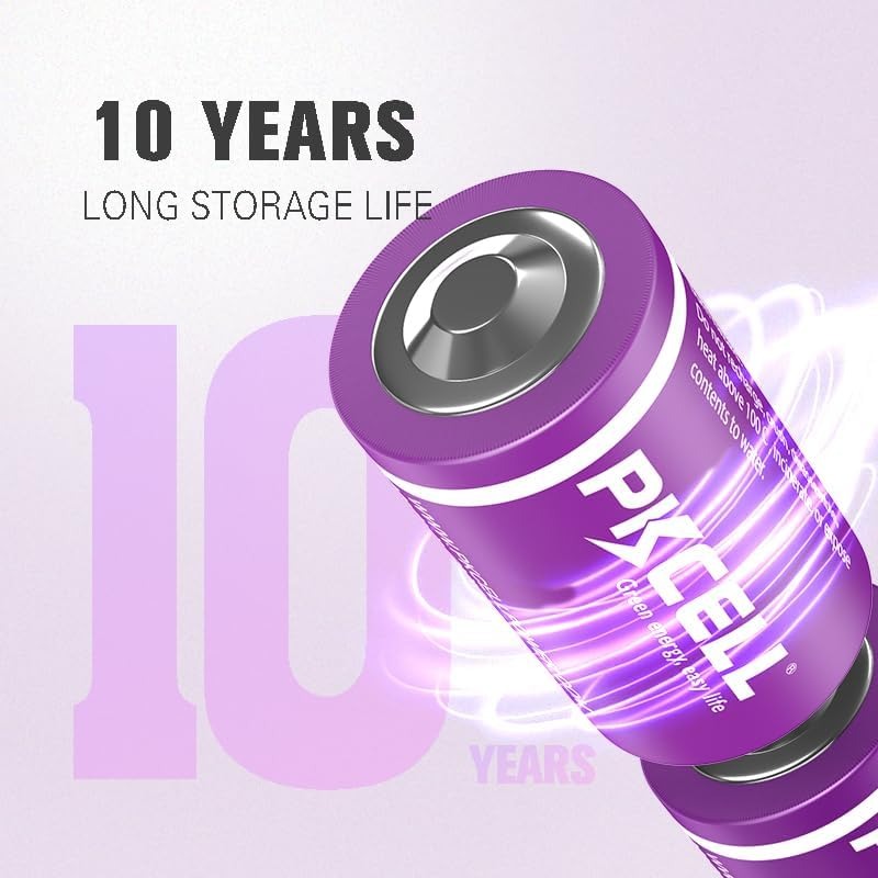 Batería PKCELL Li-SOCl2 3.6V 1/2AA (ER14250) - Ultra Larga Vida (1200mAh Tipo Energía)