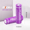 Batería PKCELL Li-SOCl2 3.6V AA (ER14505) - Larga Vida (2400mAh) para Medidores y Backup de CNC